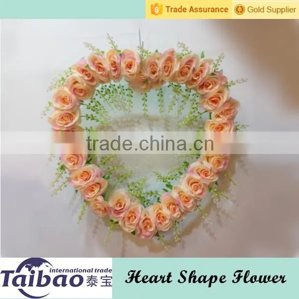Beautiful Heart Shape Silk Rose Kissing Balls for Weddings