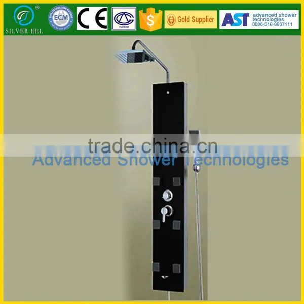 Bathroom Black Glass Ceramic Cartridge China Shower Column