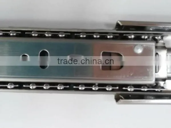 Hot Sale 3 Fold Full Extension 45mm Damper Soft Closing Drawer Slide photo-4