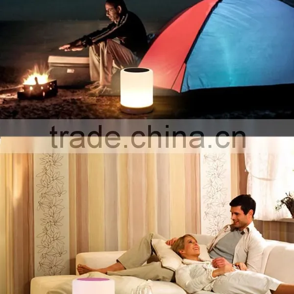 2016 Led Touch Sensor Portable Wireless Bluetooth Speaker With Smart Camping Lamp photo-5