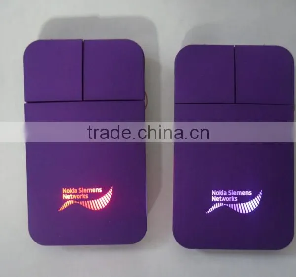 Promotional Gift Laptop Rechargeable Super Slim Wireless Mouse With Led Logo photo-6