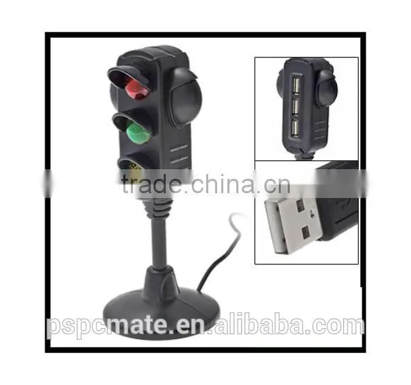 Desktop Street Traffic Stop Light USB Hub With Red Yellow Green Lights photo-2