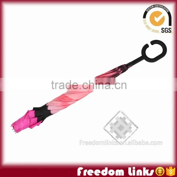 Fashion Flower Print Inside Upside-down Umbrella Kazbrella Most Popular photo-2
