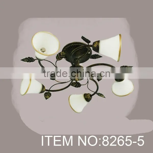Beige and Yellowish Flower 3 Lampholders Chandelier Pendant photo-3