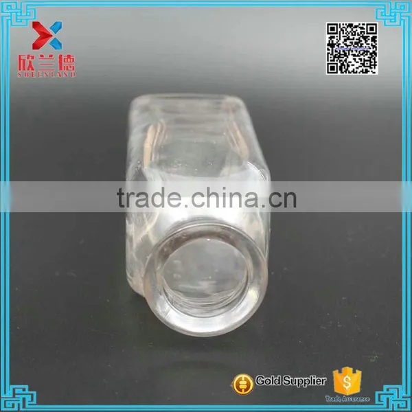 300ml Square Milk Glass Beverage Juice Bottle With Crimp Neck photo-6