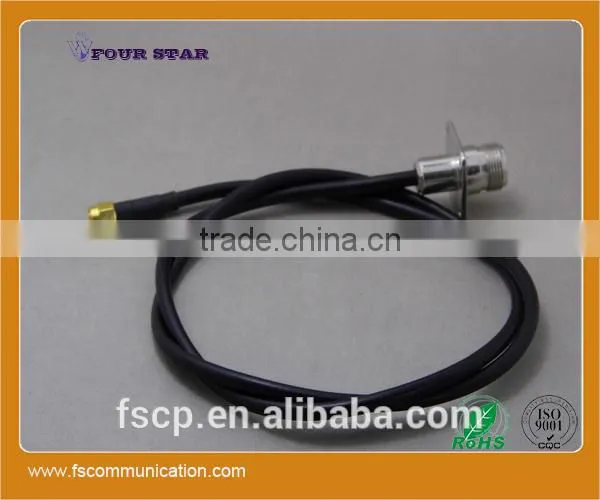 RG58 Cable Assembly With SMA Male Crimp to N Female Crimp 25.4mmSQ Flange Connetcors photo-4