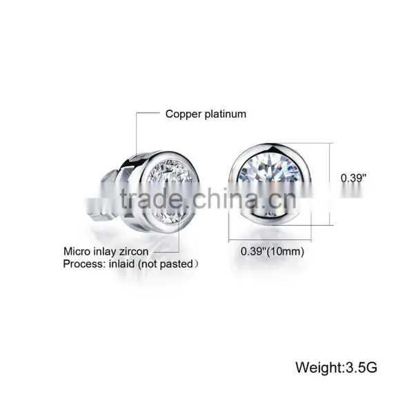 2016 New Wholesale Fashion Jewelry Ladies Earrings Designs Clear Crystal Gold Earring photo-6