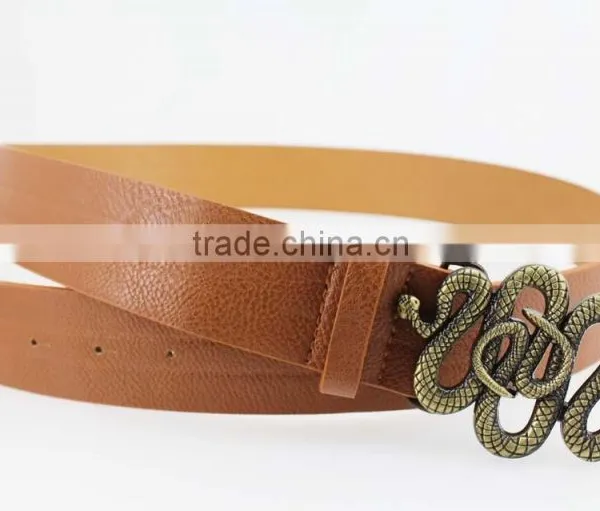 2015 Vintage Style pu Casual Belt for Women With Snake Shape Buckles in Yiwu photo-5