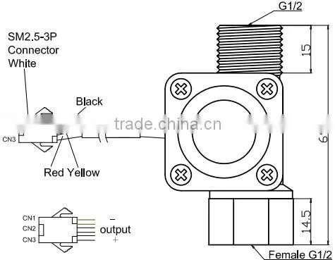 1/2" Plastic Water Flow Sensor photo-2