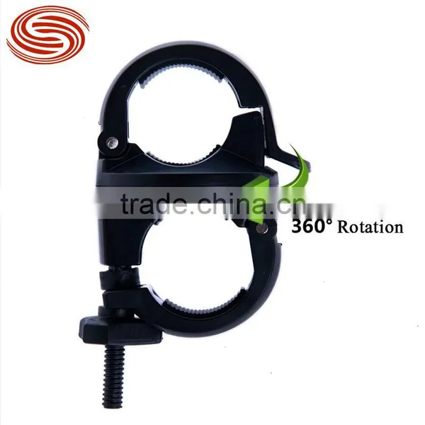 Wholesale E shape Flashlight Clamp 360Degree Rotation Bicycle Clip Bicycle Lamp Clip Flashlight Folder E-type Clamp