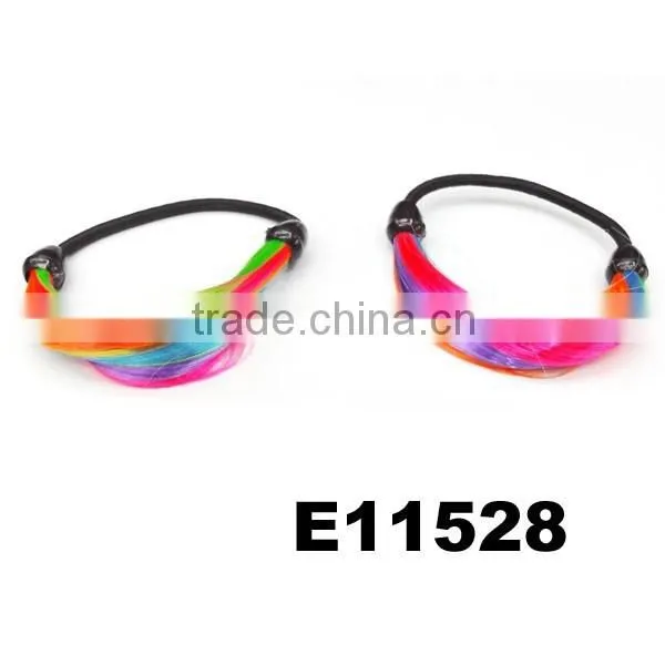 Black Human Hair Wig Hair Rubber Band With Bow photo-4