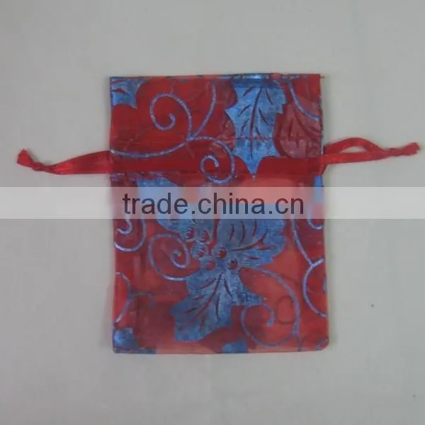 HOT SALE Customized Screen Printing Drawstring Organza Bag photo-3