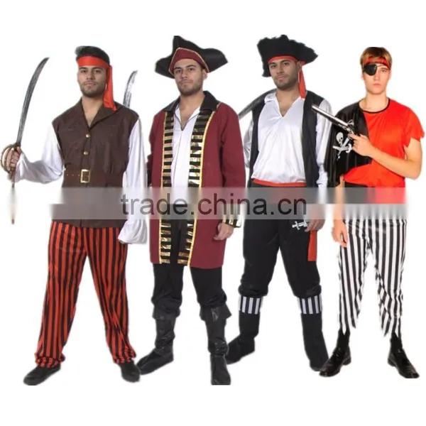 Fancy Men Sexy Cosplay Costume Jack Sparrow Costume Adult Pirate Costume photo-2