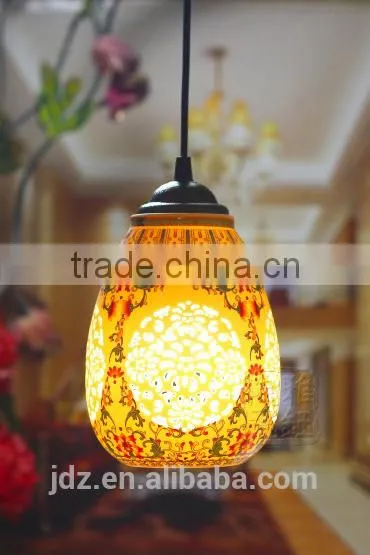 Jingdezhen Hollow Ceramic Decorative Hanging Pendant Light photo-4