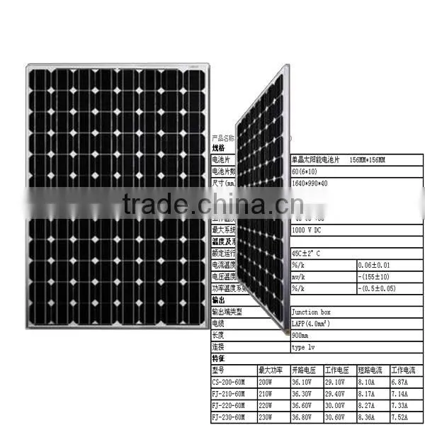 250w Mono Solar Cell Panel photo-2