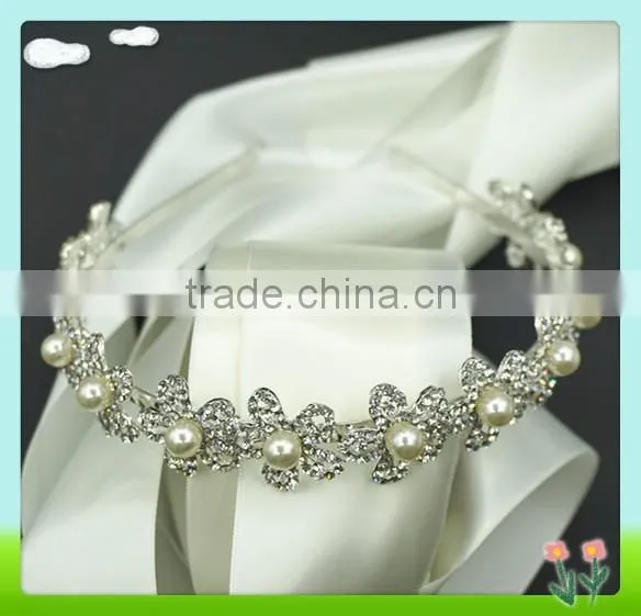 Wholesale Bling Decorative Headband With Rhinestone and Pearl photo-2