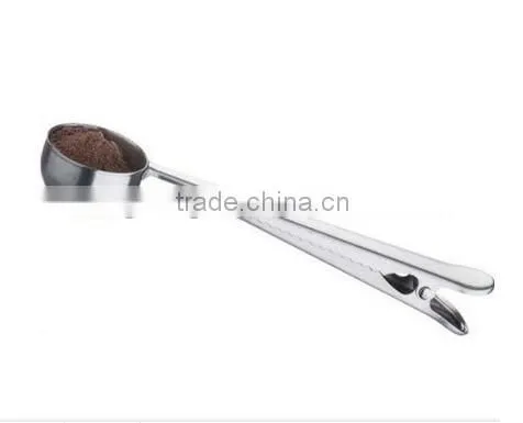 Stainless Steel Coffee Scoop and Tea Scoop With Integrated Bag Clip photo-4