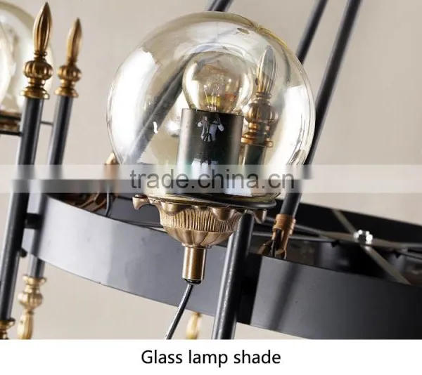 Glass Lamp Shade Creative Iron Lamp Top Led Pendant Lights photo-4