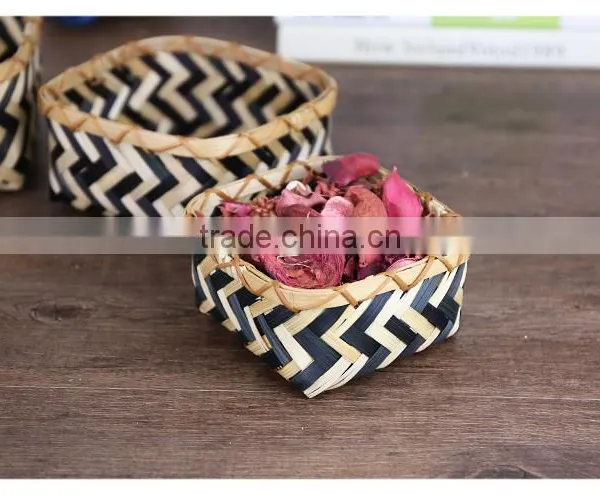 Bamboo Woven Mini Desk Storage Basket photo-4