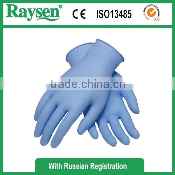 Disposable Black / Blue Long Nitrile Gloves for Kids photo-3