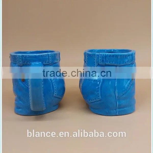 Ceramic Jeans Mug in Blue Jeans Design Coffee Cup photo-3