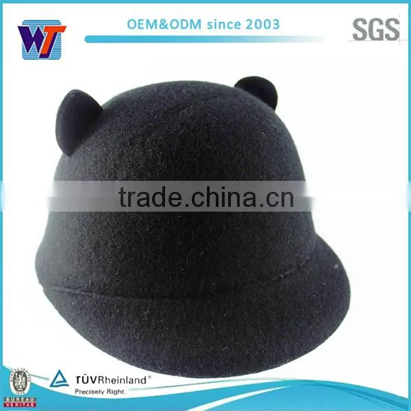 China Top Selling Red Wool Felt Hat Bodies With Cute Ears photo-5