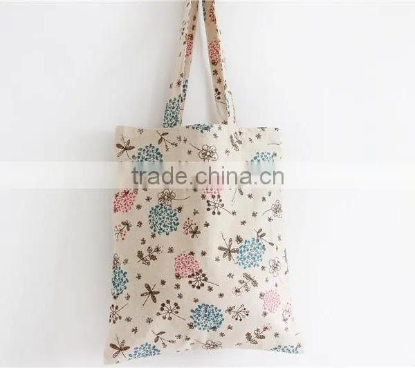 Flowers and Leaves Pastoral Wind Canvas Bag photo-3