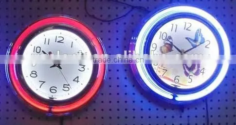 15 Inch Advertising Customized Double Neon Wall Clock photo-4