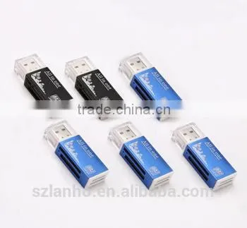 2016 new wholesale 4 in1 USB 2.0 Memory Card Reader multi function