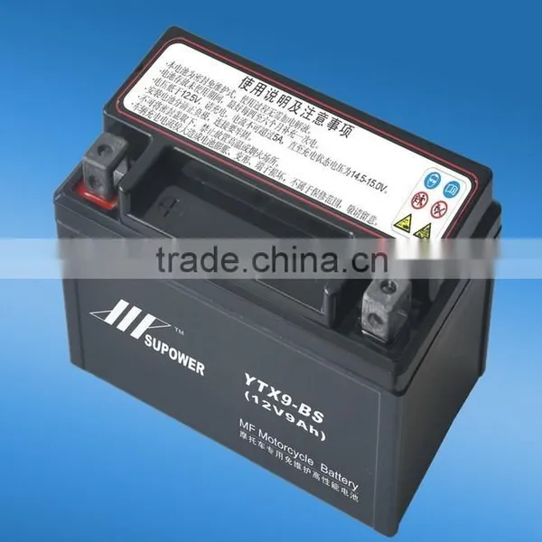 SCL-2012122282 High Quality YTX9- BS Motorcycle Standard Storage Battery Dry-charged Lead Acid Battery photo-2