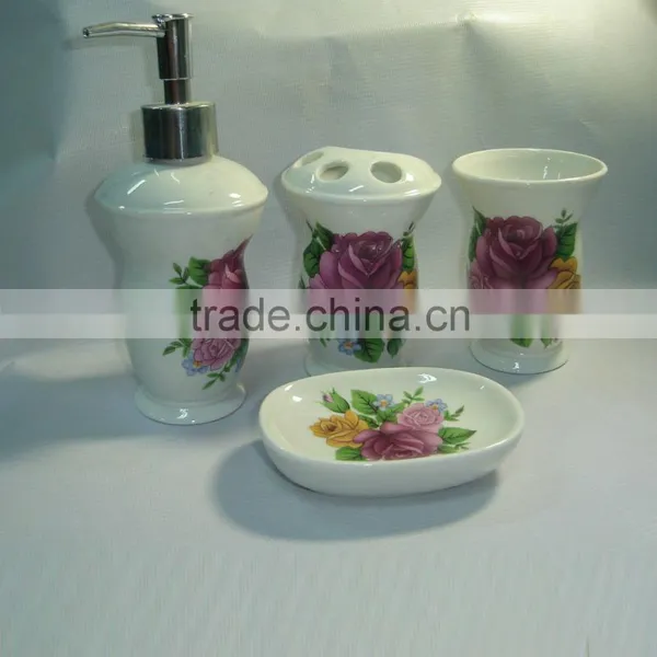 4pcs Ceramic Bathroom Set photo-3