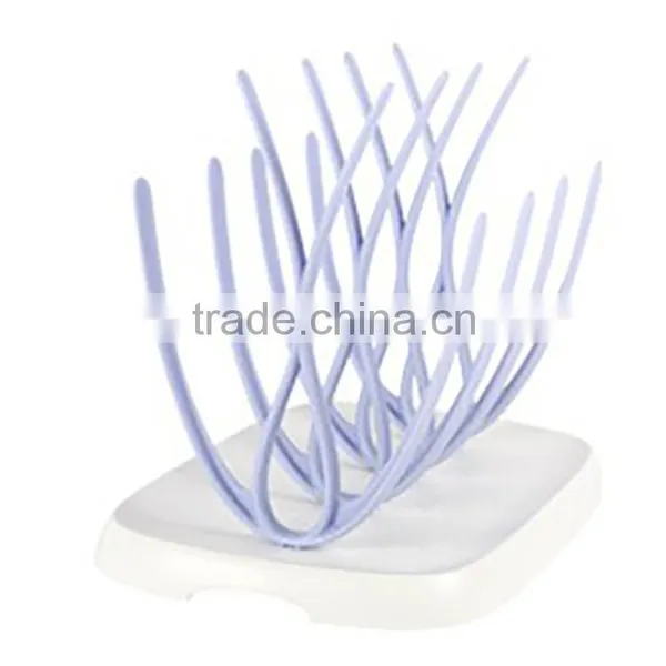 Manufacture Supply BPA Free Durable Green Sprout Drying Rack for Baby Milk Feeding Bottle photo-3