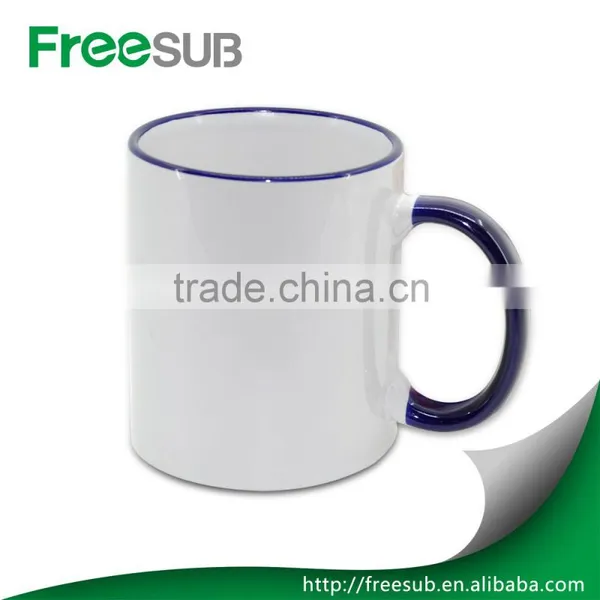 Sunmeta11oz Sublimation Blank Ceramic Color Rim Handle Mug (SKB02) photo-4