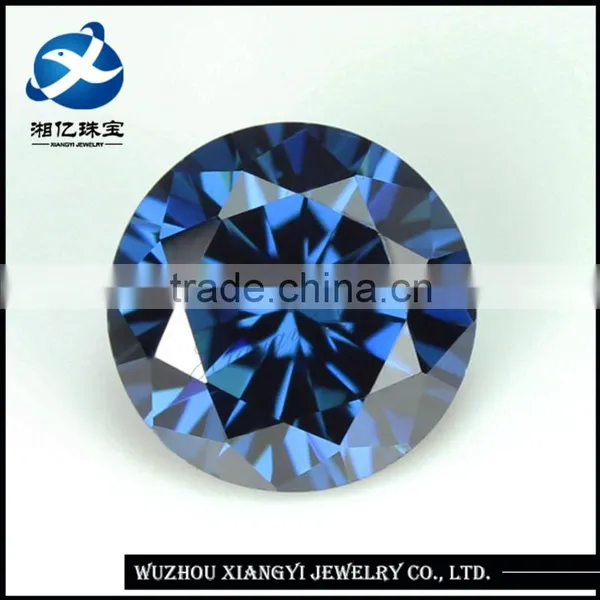 Synthetic Cubic Zirconia 5x5mm Sapphire Loose Gemstone Bead