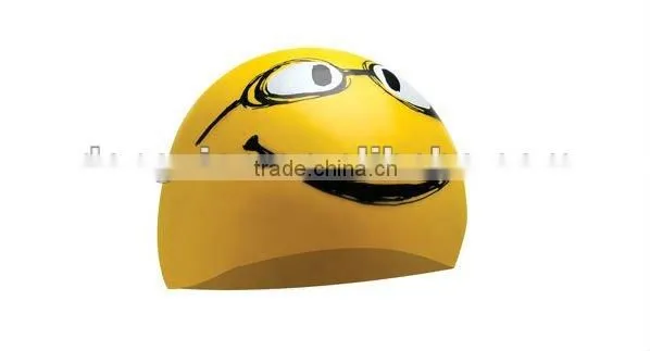 Lovely Funny Animal Print Silicone Swimming Cap