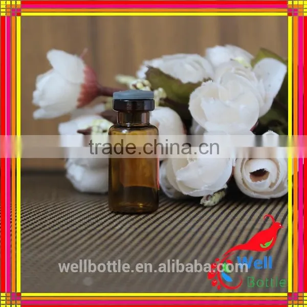 Brown Glass Chemical Bottles for Penicillin Bottle With Rubber Stopper for Pill Bottle With Flip Top Cap photo-2