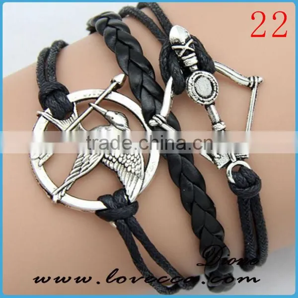 Fashion Statement Jewelry Classic Vintage Bracelets Infinitely Anchor Bracelet Leather photo-4
