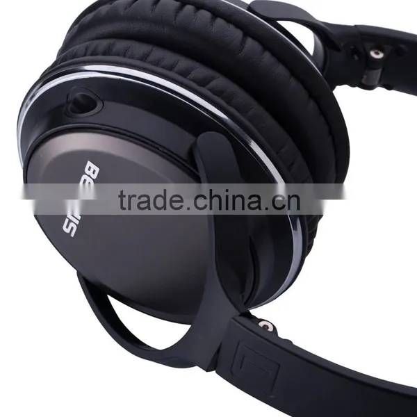 2015 BENWIS H600 Over Head Headband Wired Headphones Cable Headset for Laptop With Mic
