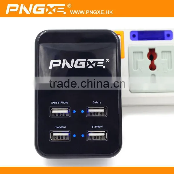 Wholesale PNGXE Branded 5V 5A 4 Port Usb Charger, Portable Mobile Phone Charger photo-5