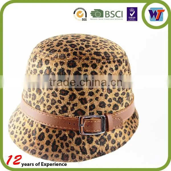 2015 High Quality Women Fashion Cap Custom Wool Felt Hats With Fur Buckle photo-2