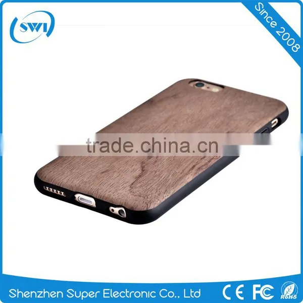 360 Degree Full Protective TPU+Red Sandal Wooden Back Cases Cover For Iphone 6 6S 6 Plus photo-5