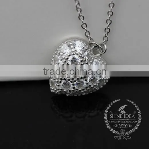 925 Sterling Silver Lover's Heart Creative Pendant Necklace Fashion Women Necklace Jewelry 6360470 photo-2