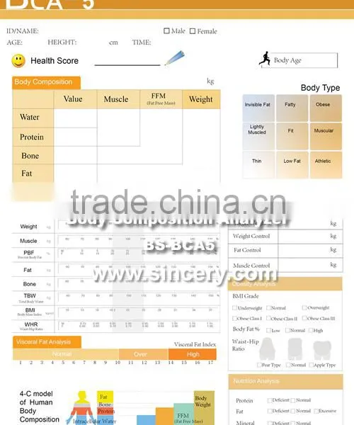 BS-BCA5 Body Analyzer Machine,body Health Analyzer,body Scan Analyzer photo-2