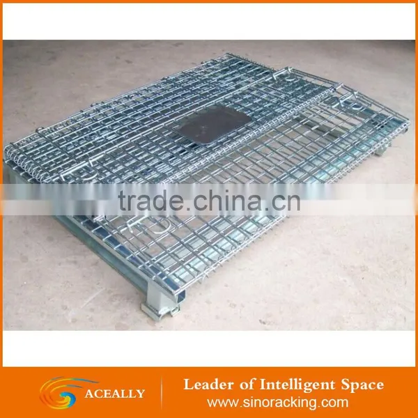 Aceally Foldable Metal Cage Pallet/wire Mesh Pallet Container/euro Cages Pallet photo-2