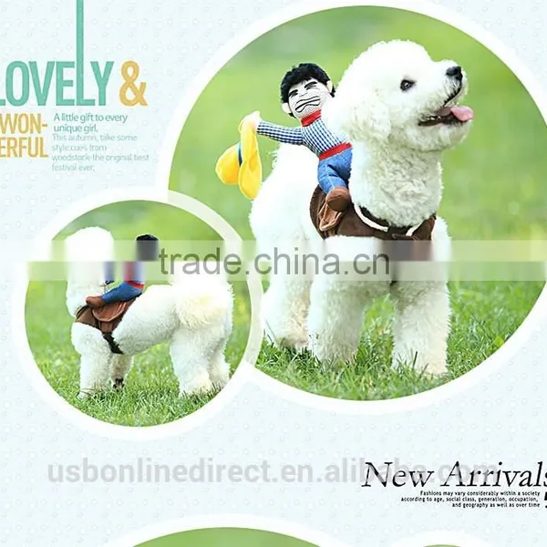 2015 Creative Riding Horse Dog Costume Novelty Pet Clothes Cowboy Dog Clothing photo-2