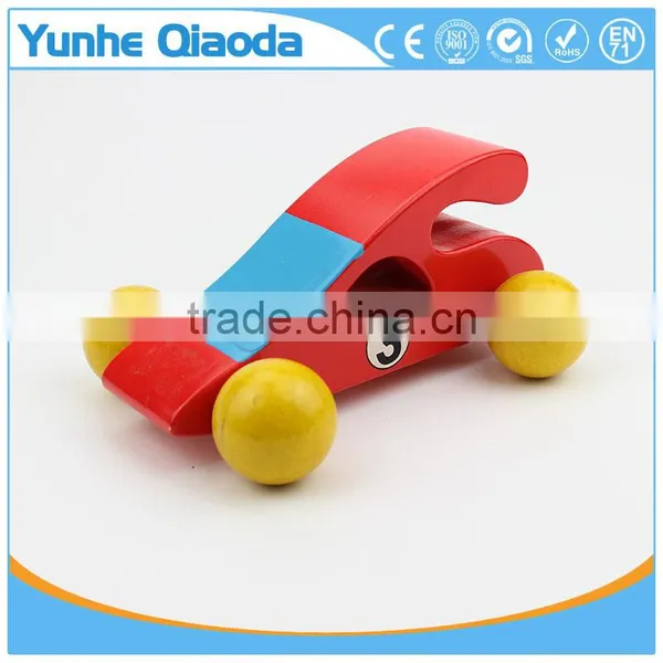 Red Color Classic Race Car Toy for Kids,Education City Games Wooden Car Model Toy photo-2