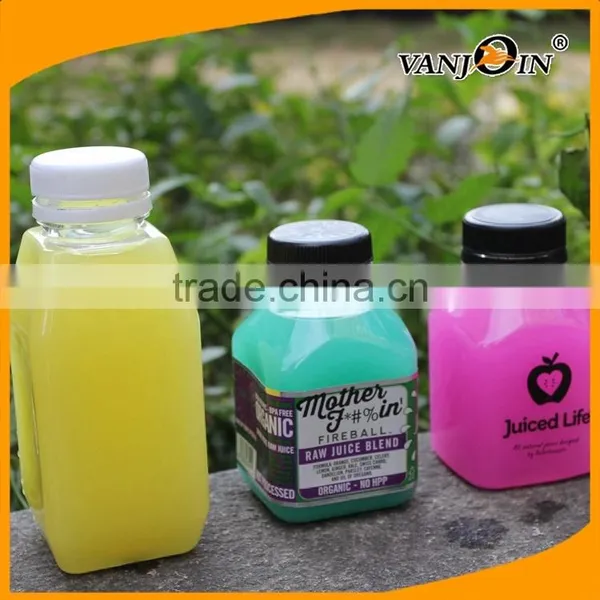 Mini Square Cold Pressed Juice Bottles BPA Free photo-4
