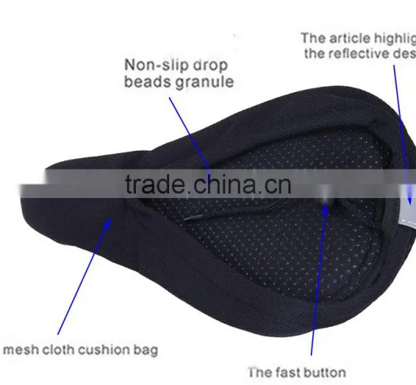 Bike Seat Cover 3D Memory Sponge Saddle Anti-slip Air-permeable Pad Cycling Cushion With Reflective Stripe Bicycle Accessories photo-6