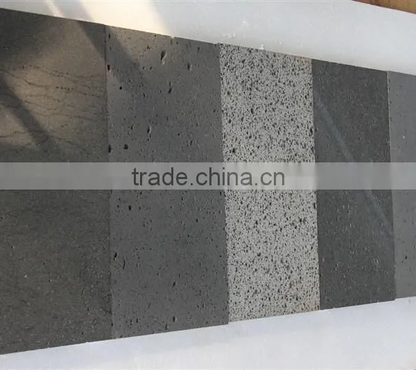 Natural Black Honed Lava Stone Tile for Sale photo-5