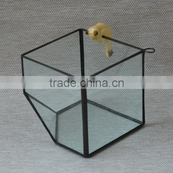 Micro Landscape Irregular Geometric Succulent Terrariums Hanging Greenhouse photo-2